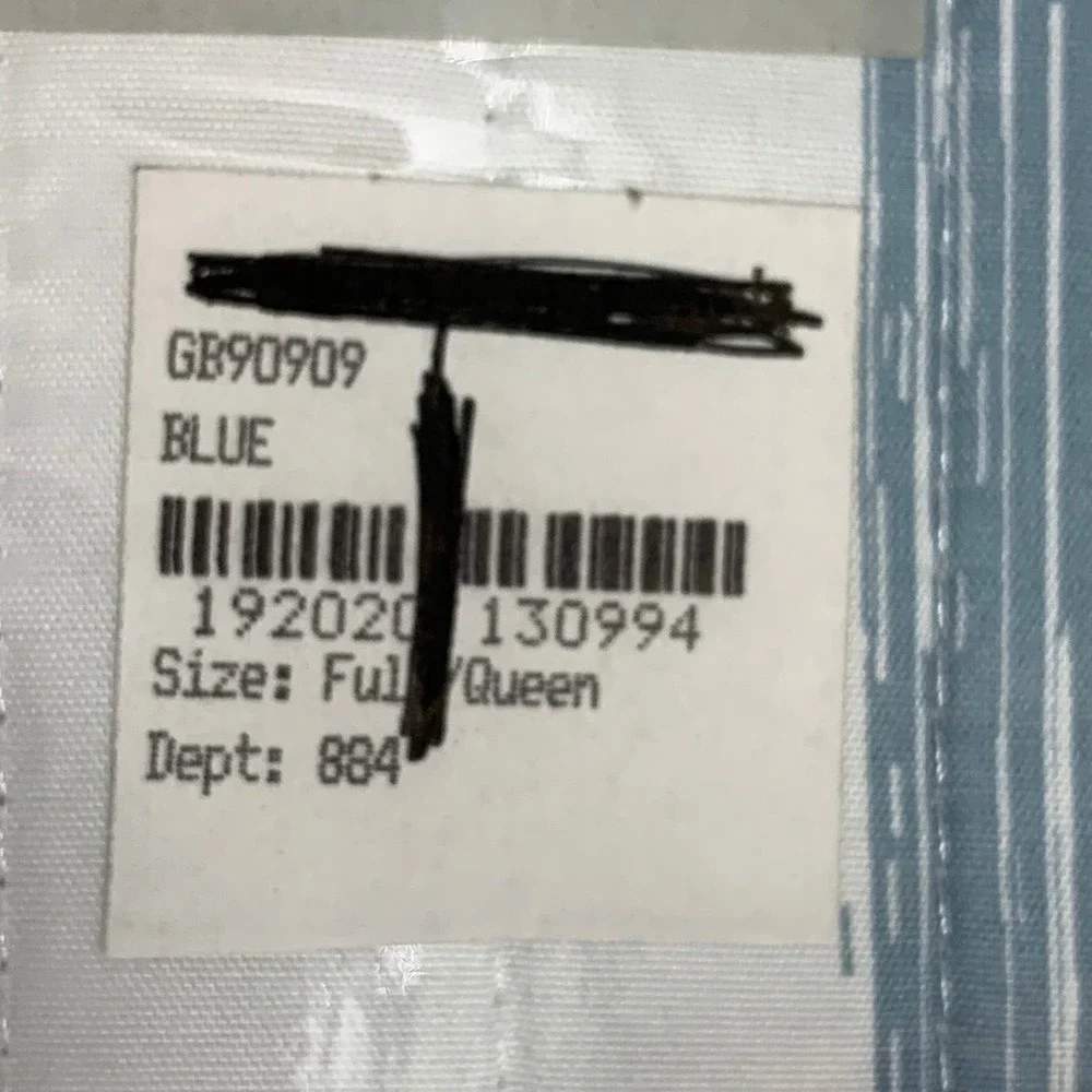 Truly Soft Aiden Full Queen Size Quilt Set Blue Stripe 2‎ Standard Shams Bedding